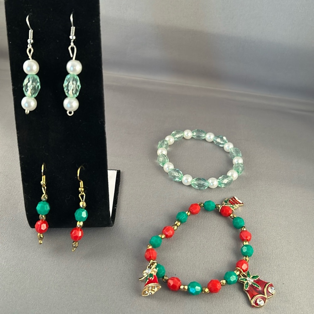 Christmas Costume brackets and earrings